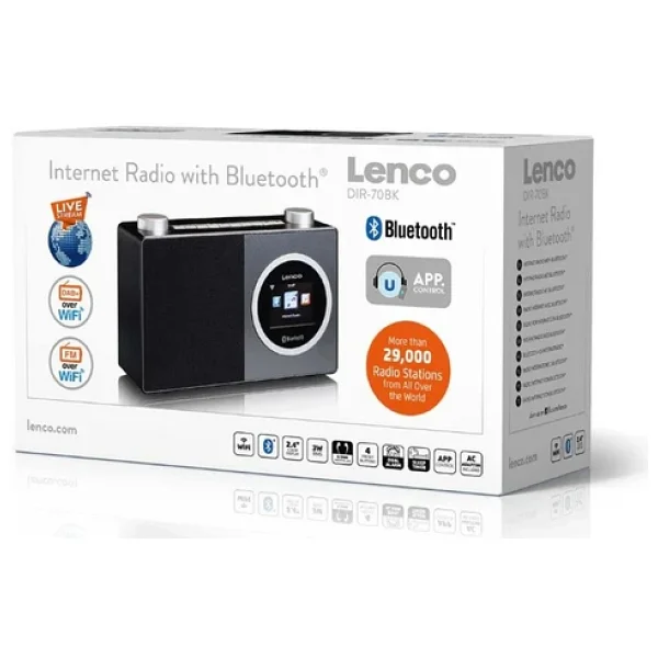 Lenco Dır-70bk - Renkli Ekranlı Ve Bluetooth Özellikli Internet Radyosu - Siyah - Görsel 6