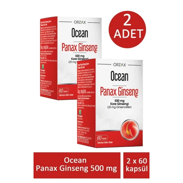 Ocean Panax Ginseng 500 Mg 60 Kapsül 2'li - Görsel 3
