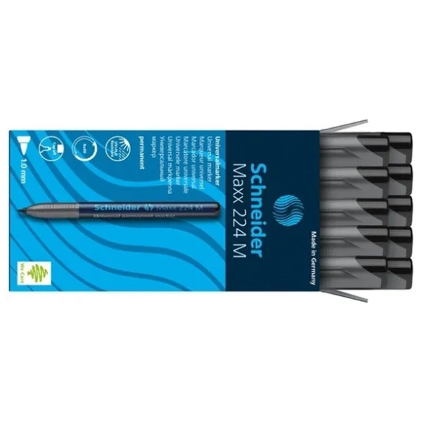 Schneider Asetat Kalemi Permanent M Seri 1.0 Mm Siyah ( 10 Lu Paket) - Görsel 3