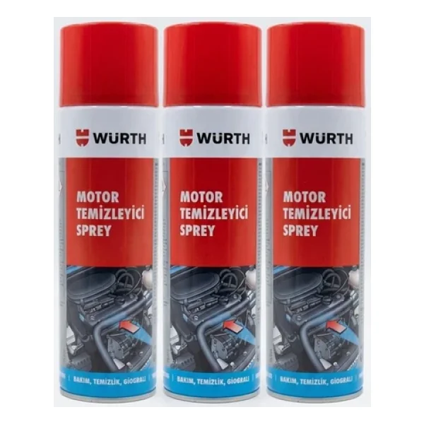 Würth 3'lü Motor Temizleyici Sprey 500 Ml - Görsel 4