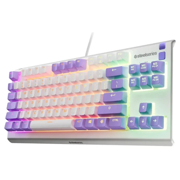 Steelseries Apex 3 Tkl Beyaz-Mor RGB Kablolu Oyuncu Klavyesi - Görsel 6