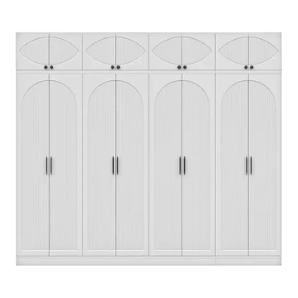 Guneystore Oslo 8 Kapaklı Yüklüklü Komple Mdf Gardırop - Görsel 5