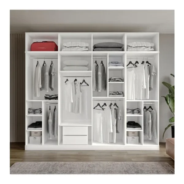 Guneystore Oslo 8 Kapaklı Yüklüklü Komple Mdf Gardırop - Görsel 6