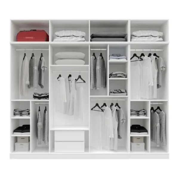 Guneystore Oslo 8 Kapaklı Yüklüklü Komple Mdf Gardırop - Görsel 7