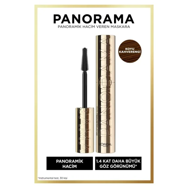 L'oreal Paris Panorama Hacim Veren Kahverengi Maskara - Görsel 3