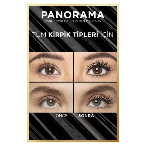 L'oreal Paris Panorama Hacim Veren Kahverengi Maskara - Görsel 8