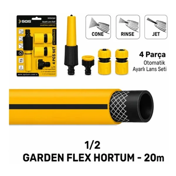 Sgs Sgs4364 Gardenflex 20 M Bahçe Hortumu - Görsel 6