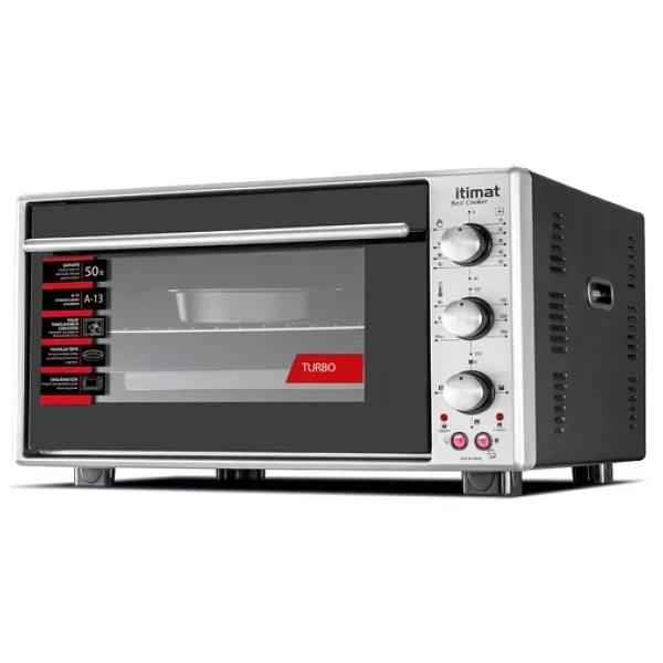 İtimat 8022 Çift Camlı 50 lt Inox Mini Fırın - Görsel 2