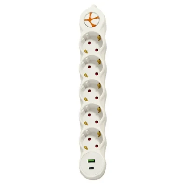 Tunçmatik Tsk19059 Powerstrip Beşli Anahtarlı 1,5 Metre Grup Priz Typec+USB - Görsel 3