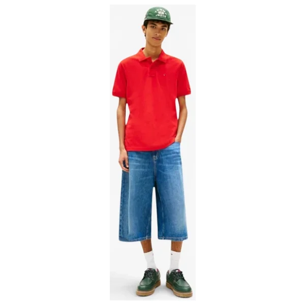 Tommy Hilfiger Jeans Regular Essential Dm0dm22711 Kısa Kollu Polo Yaka Erkek Tişört - Görsel 4