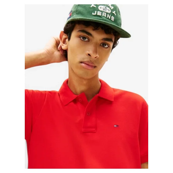 Tommy Hilfiger Jeans Regular Essential Dm0dm22711 Kısa Kollu Polo Yaka Erkek Tişört - Görsel 3