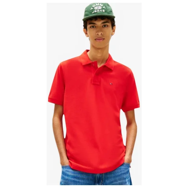 Tommy Hilfiger Jeans Regular Essential Dm0dm22711 Kısa Kollu Polo Yaka Erkek Tişört - Görsel 2