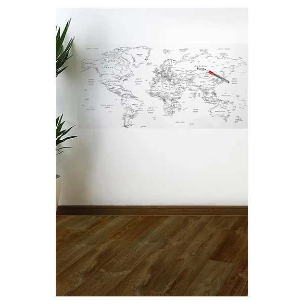 Yazılabilir Dünya Haritası Manyetik Duvar Stickerı 110 X 56 Cm (5224) - Görsel 4