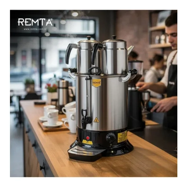 Remta Pt14 Platin Çift Demlikli 17 Lt Çay Makinesi - Görsel 6