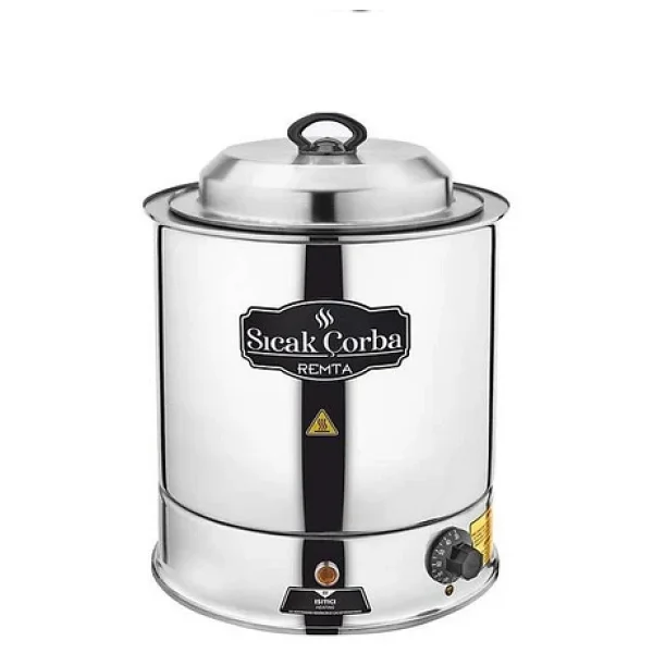 Remta Cb13 Elektrikli Çorba Kazanı Pot Benmari Isıtıcı 9 Lt Çelik Model Midi - Görsel 4