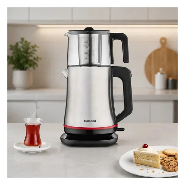 Homend Royaltea Elegant 1767h Cam Demlikli Çay Makinesi - Görsel 3