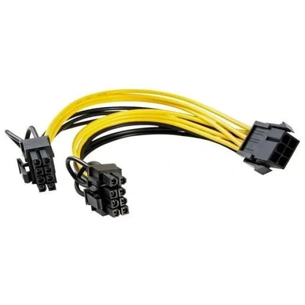 Pci-E 6 Pin Dişi To 2 X Pci-E 8 (6+2) Pin Erkek GPU Güç Çoklayıcı Kablo - Görsel 3