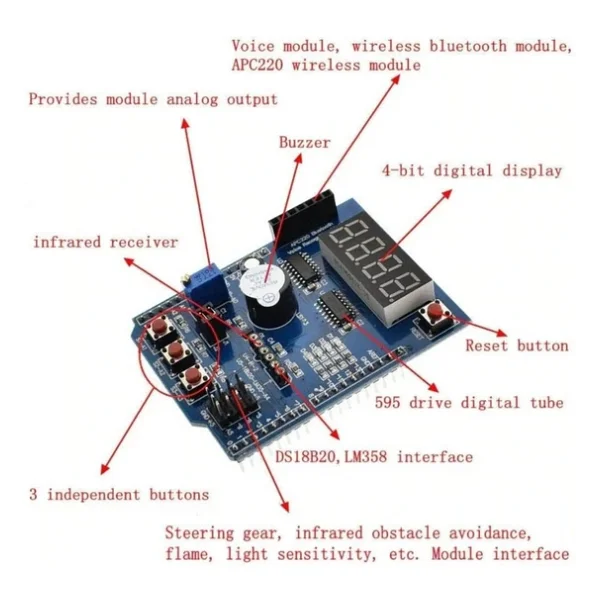 Arduino Çok Fonksiyonlu Genişletme Kartı - Görsel 8