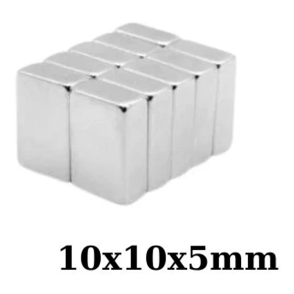 10x10x5mm Neodyum Güçlü Mıknatıs - Neodim Magnet - Görsel 3