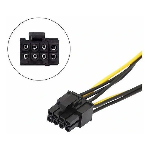 2x Sata Power Kablo To 8 Pin (6+2 ) Pci-E Dönüştürücü Güç Kablosu - Görsel 8