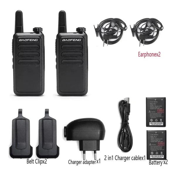Valkyrie Pmr Baofeng 2 Adet Bf-R5 El Telsizi Seti - Çift Kulaklık 2li Set Lisanssız Şarjlı 16 Kanal Vox Telsiz Seti - Görsel 4