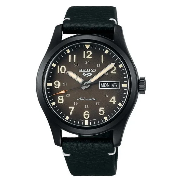 Seiko 5 Sports Field SRPG41 Deri Kordon Siyah Erkek Kol Saati - Görsel 6