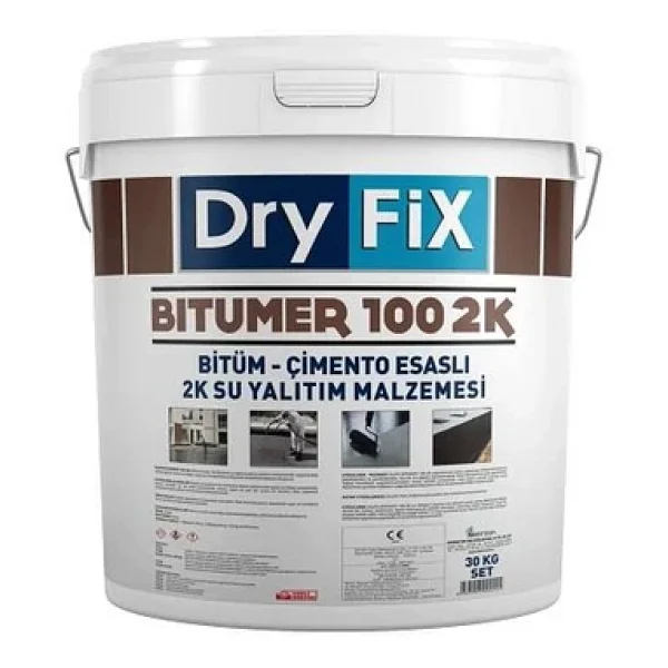 Dryfix Bitümer100 2k Bitümlü Çift Komponentli Likit Membran 30 Kg Siyah - Görsel 4