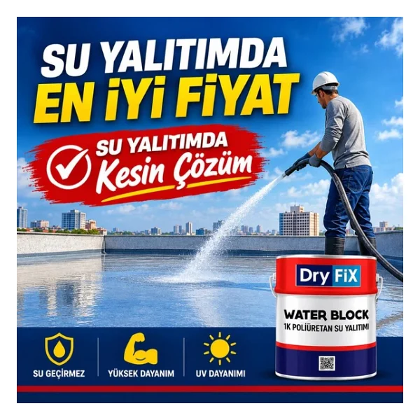 Dryfix Water Block 1k Poliüretan Su Yalıtımı 25 Kg Gri - Görsel 6