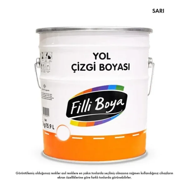 Filli Boya Solvent Bazlı Yol Çizgi Boyası 20 Kg Sarı - Görsel 3