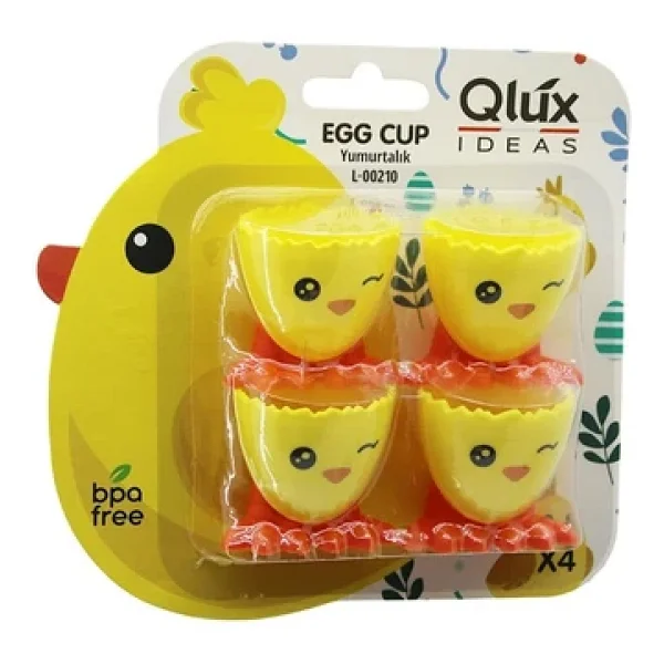 4pcs Yumurtalık Emoji Desen Renkli Plastik Civciv Ayaklı Kırık Yumurta Kabuk Model - Görsel 4