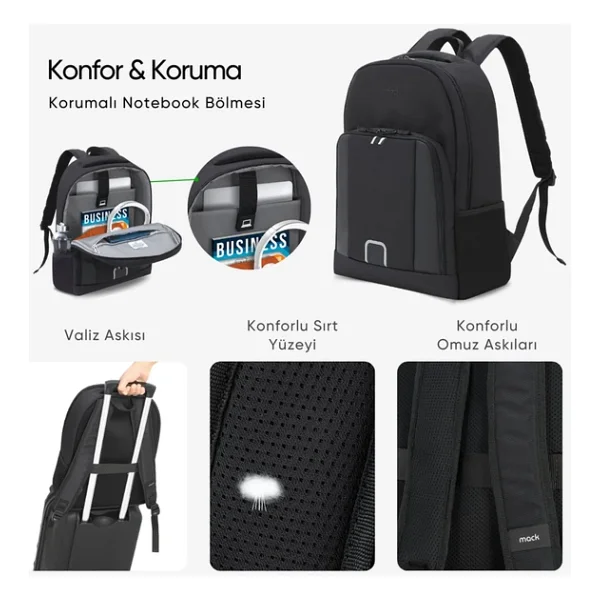 Mack Luna Eco Mce-1201 15.6" Laptop Sırt Çantası - Görsel 5
