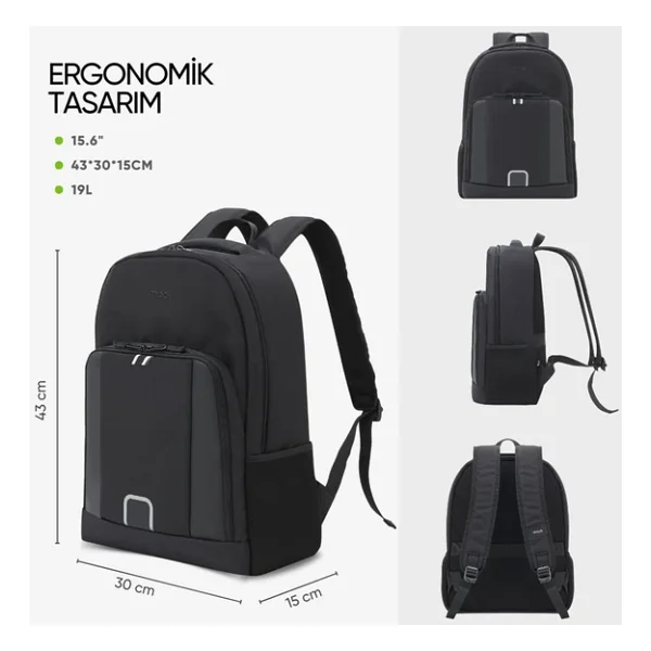 Mack Luna Eco Mce-1201 15.6" Laptop Sırt Çantası - Görsel 2