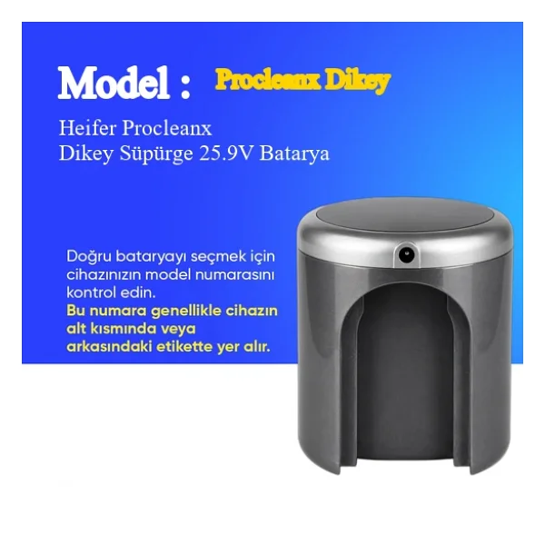 Heifer Procleanx Dikey Süpürge 3500 mAh Batarya - Görsel 2