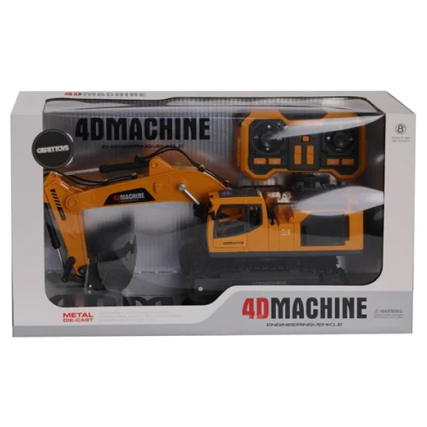 Gepettoys 4d-E1 Metal Ağızlı Duman Atan Farklı Kontrollü Excavator - Görsel 5
