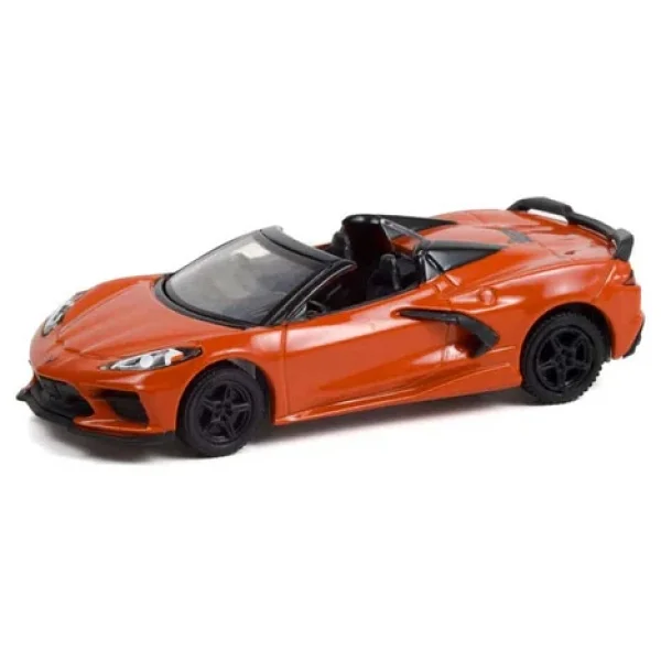 Greenlight Muscle Series 26 2021 Chevrolet Corvette Stingray Convertible - Sebring Orange 13310-F - Görsel 4