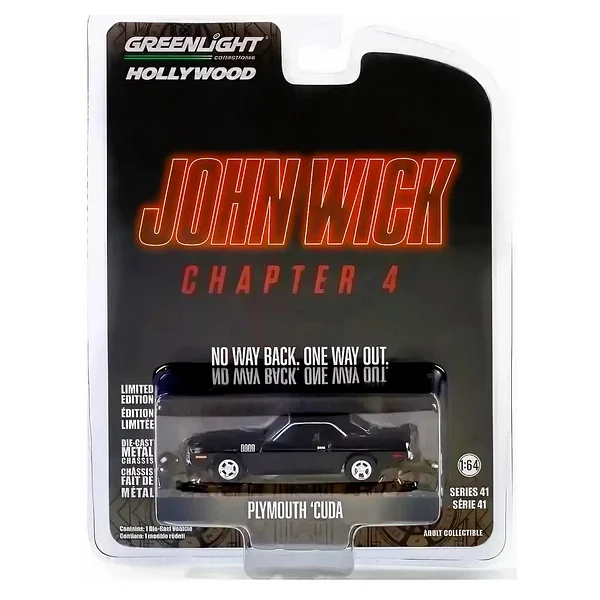 Greenlight 1/64 Hollywood Series 41- 1971 Plymouth 'cuda - John Wick: Chapter 4 (2023) - Görsel 3