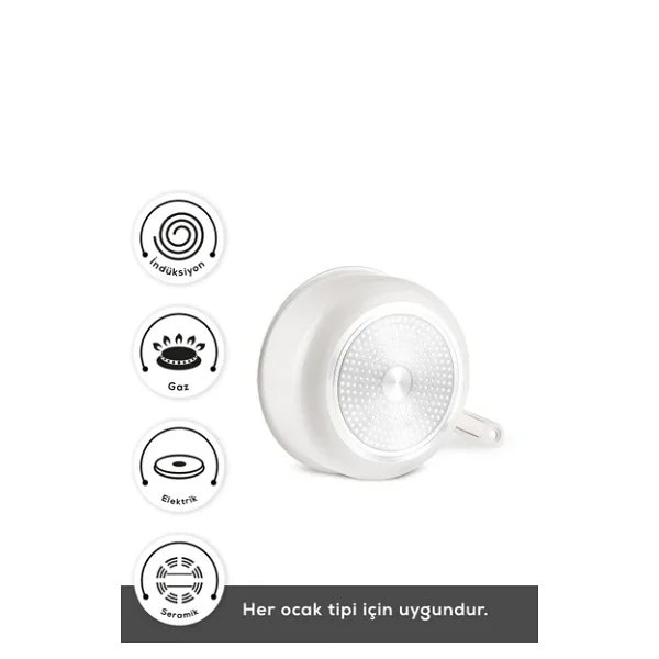 Karaca Swiss Crystal Almond Cream Easy Clip İndüksiyon Tabanlı 7 Parça Tava Tencere Seti - Görsel 7