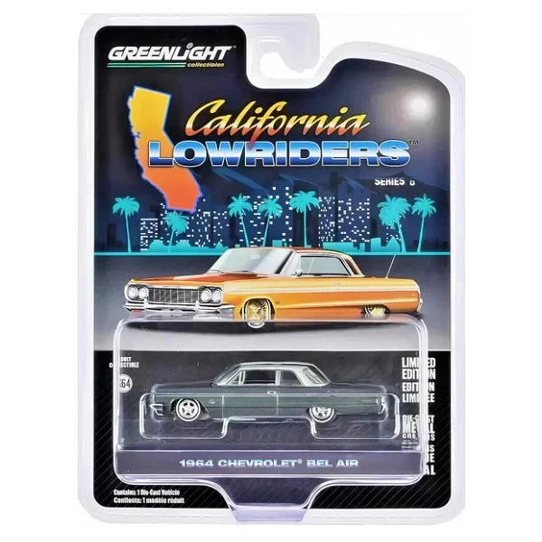 Greenlight 1/64 California Lowriders Series 6- 1964 Chevrolet Bel Air 63070-D - Görsel 3