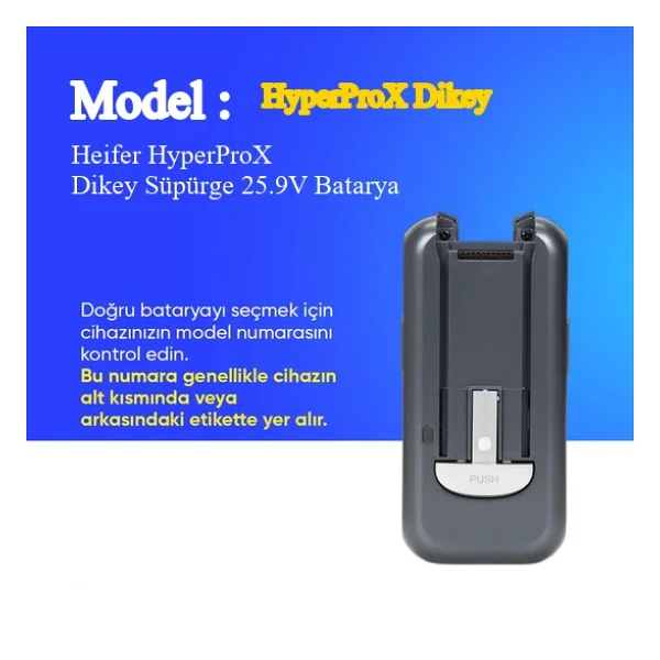 Heifer Hyperprox Dikey Süpürge 3500 mAh Batarya - Görsel 2