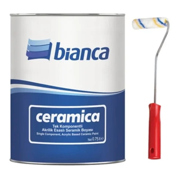 Bianca Ceramica 0.75 Lt Beyaz Seramik Boyası - Görsel 5
