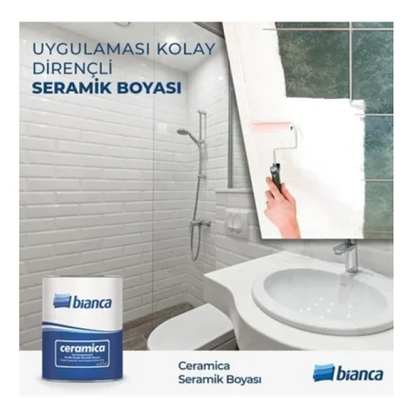 Bianca Ceramica 0.75 Lt Beyaz Seramik Boyası - Görsel 6
