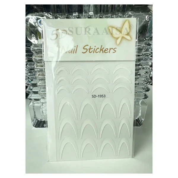 Ombre Efekt French Tırnak Sticker Beyaz Nail Art Sd-1953 - Görsel 3