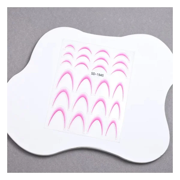 Ombre Efekt French Tırnak Sticker Pembe Nail Art Sd-1945 - Görsel 2