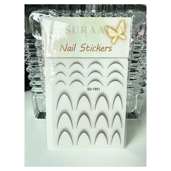 Ombre Efekt French Tırnak Sticker Koyu Bej Nail Art Sd-1951 - Görsel 3