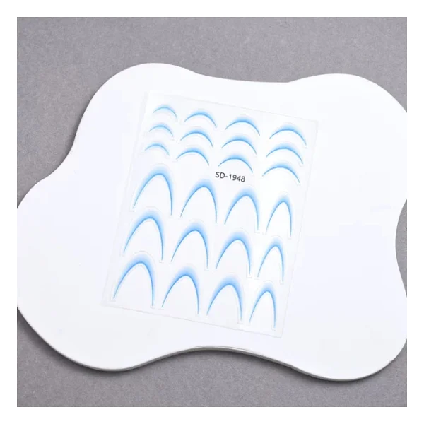Ombre Efekt French Tırnak Sticker Mavi Nail Art Sd-1948 - Görsel 2