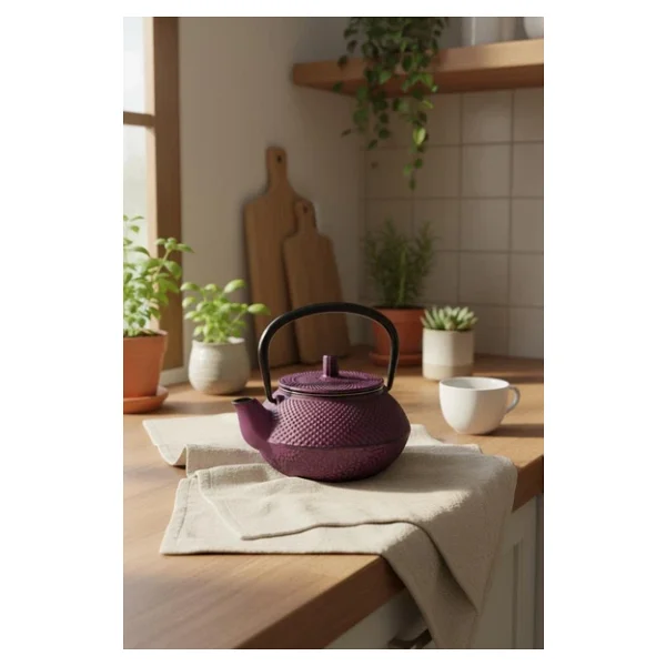Taşev Linden Sümbül Mor 300 Ml Döküm Demlik - Görsel 3