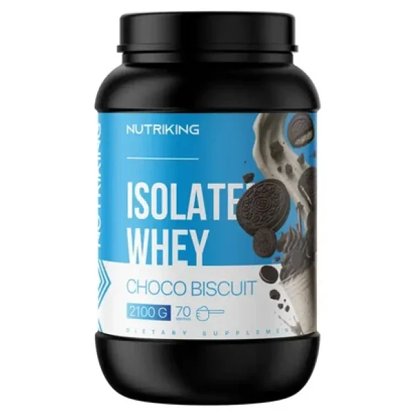 Nutriking Izole Whey 2100g 70 Servis Protein Tozu Çikolatalı Bisküvi Aromalı - Görsel 5