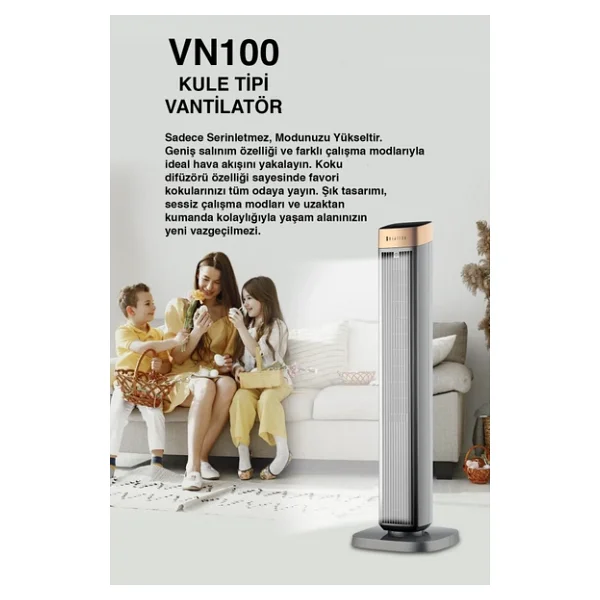 Dijitsu Vn100 Uzaktan Kumandalı Kule Tipi Vantilatör - Görsel 4