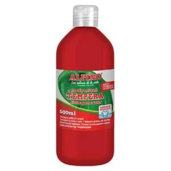 Alpino 500 Ml Tempera Boya Kırmızı - Görsel 4