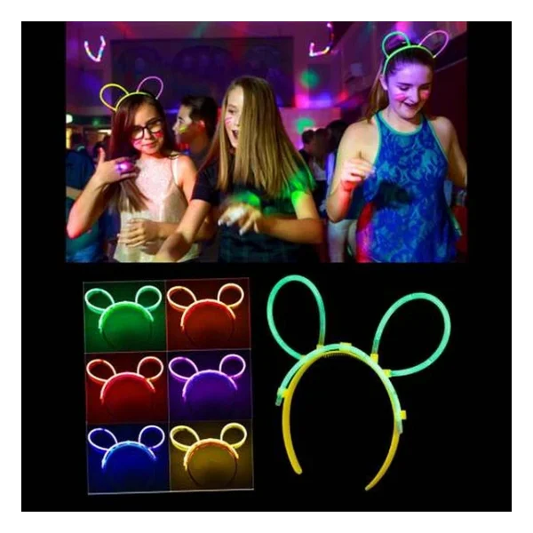 Glow Taç Fosforlu Taç Karışık Renk 12 Adet - Görsel 8